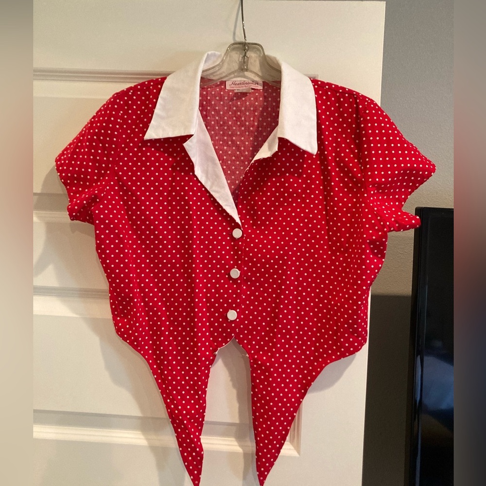 Heartbreaker Polka dot knot top
